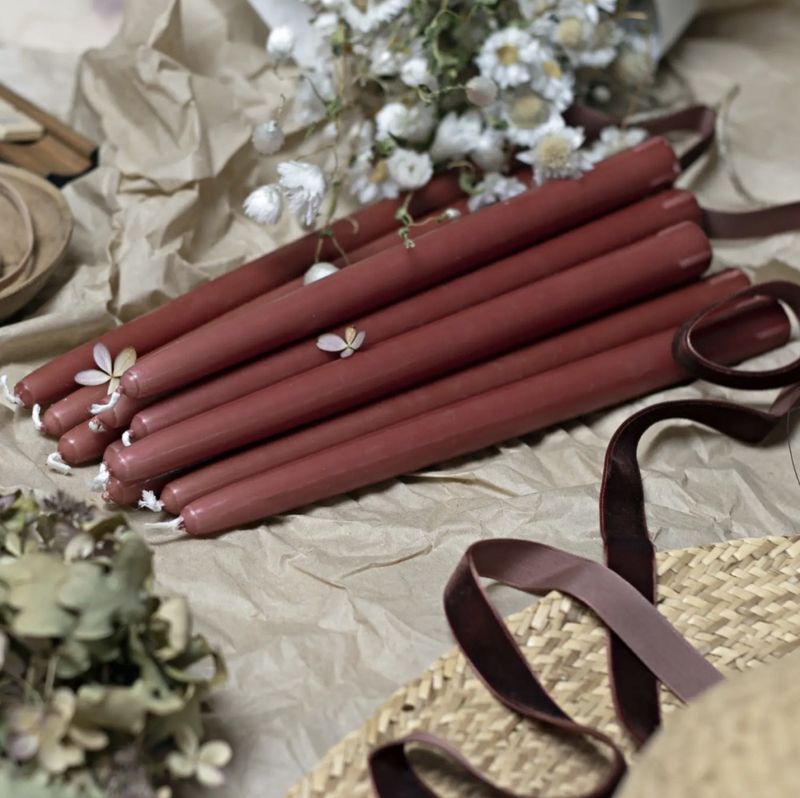 LILJEHOLMENS STEARINFABRIK | ANTIKKLYS 4PK TERRACOTTA