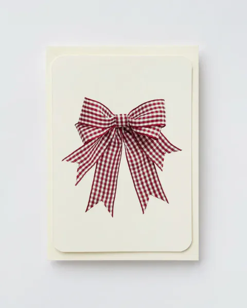 CANONBURY PRESS | RED GINGHAM GREETING CARD 