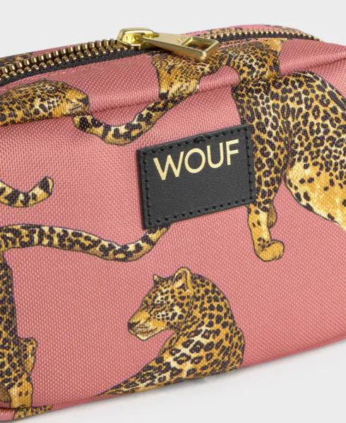 WOUF | MAKE UP BAG BLUSH LEOPARD 