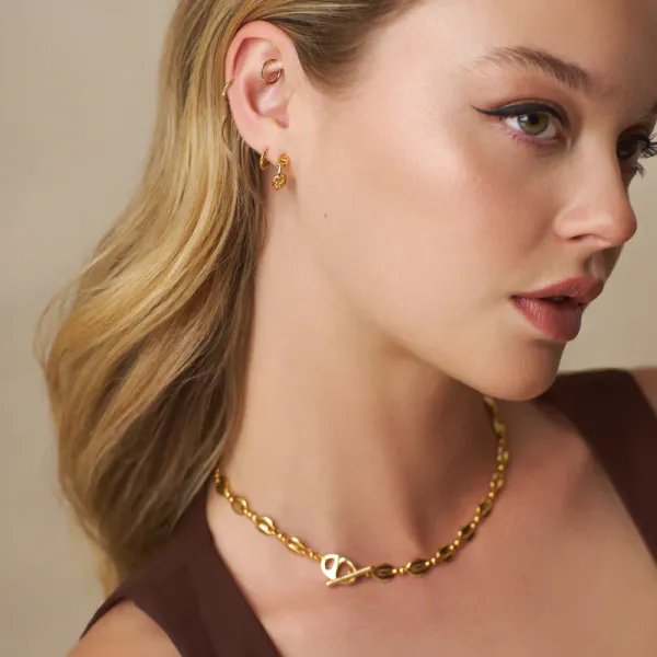 ORELIA | SMALL CHAIN HOOPS 