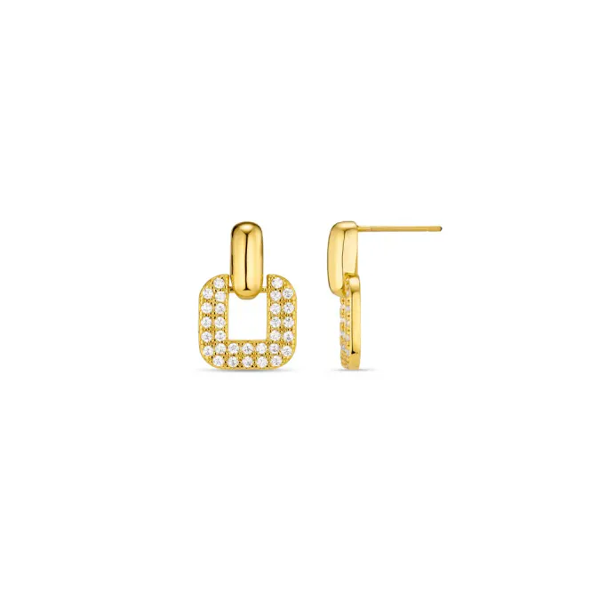 Hovedbilde Orelia Interlocking Pave Square Earrings 