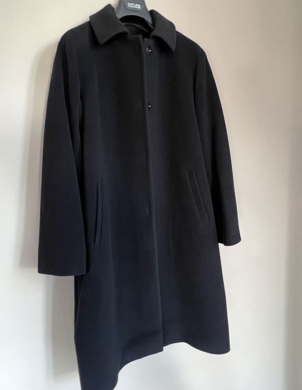 NATURA CASHMERE NELLA WOOL/CASHMERE COAT BLACK