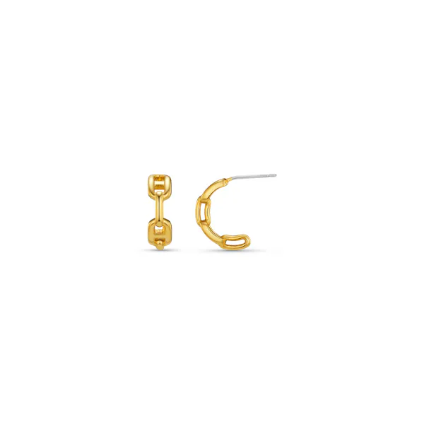 ORELIA | SMALL CHAIN HOOPS 