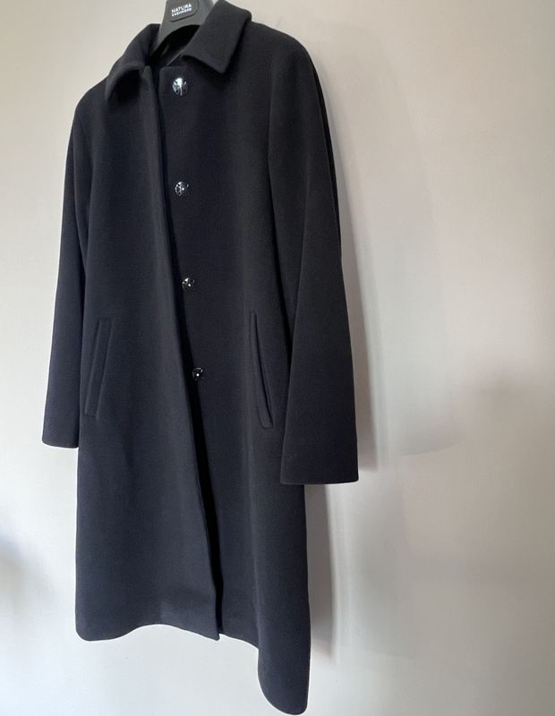 NATURA CASHMERE NELLA WOOL/CASHMERE COAT BLACK